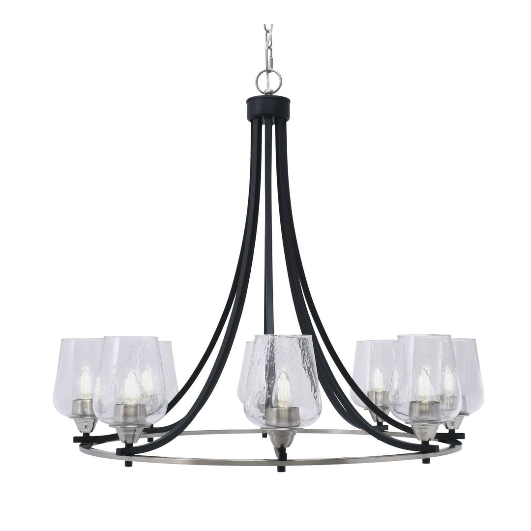 Toltec Paramount 3408-mbbn-210 Chandelier Light - Matte Black & Brushed Nickel