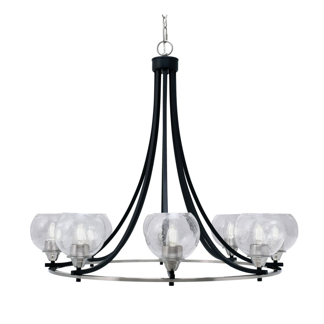 Toltec Paramount 3408-mbbn-4100 Chandelier Light - Matte Black & Brushed Nickel