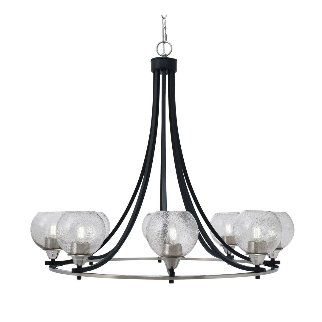 Toltec Paramount 3408-mbbn-4102 Chandelier Light - Matte Black & Brushed Nickel