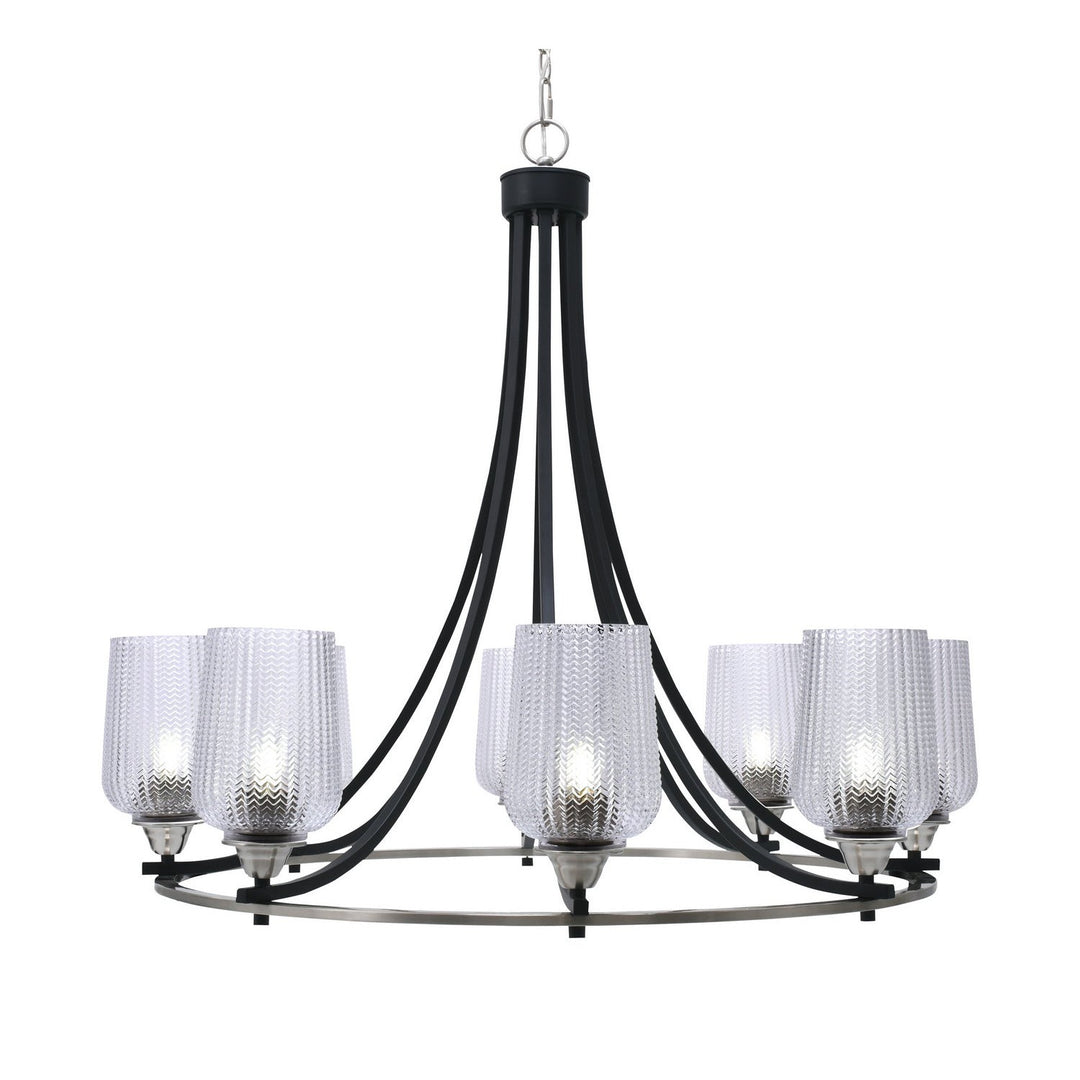 Toltec Paramount 3408-mbbn-4250 Chandelier Light - Matte Black & Brushed Nickel
