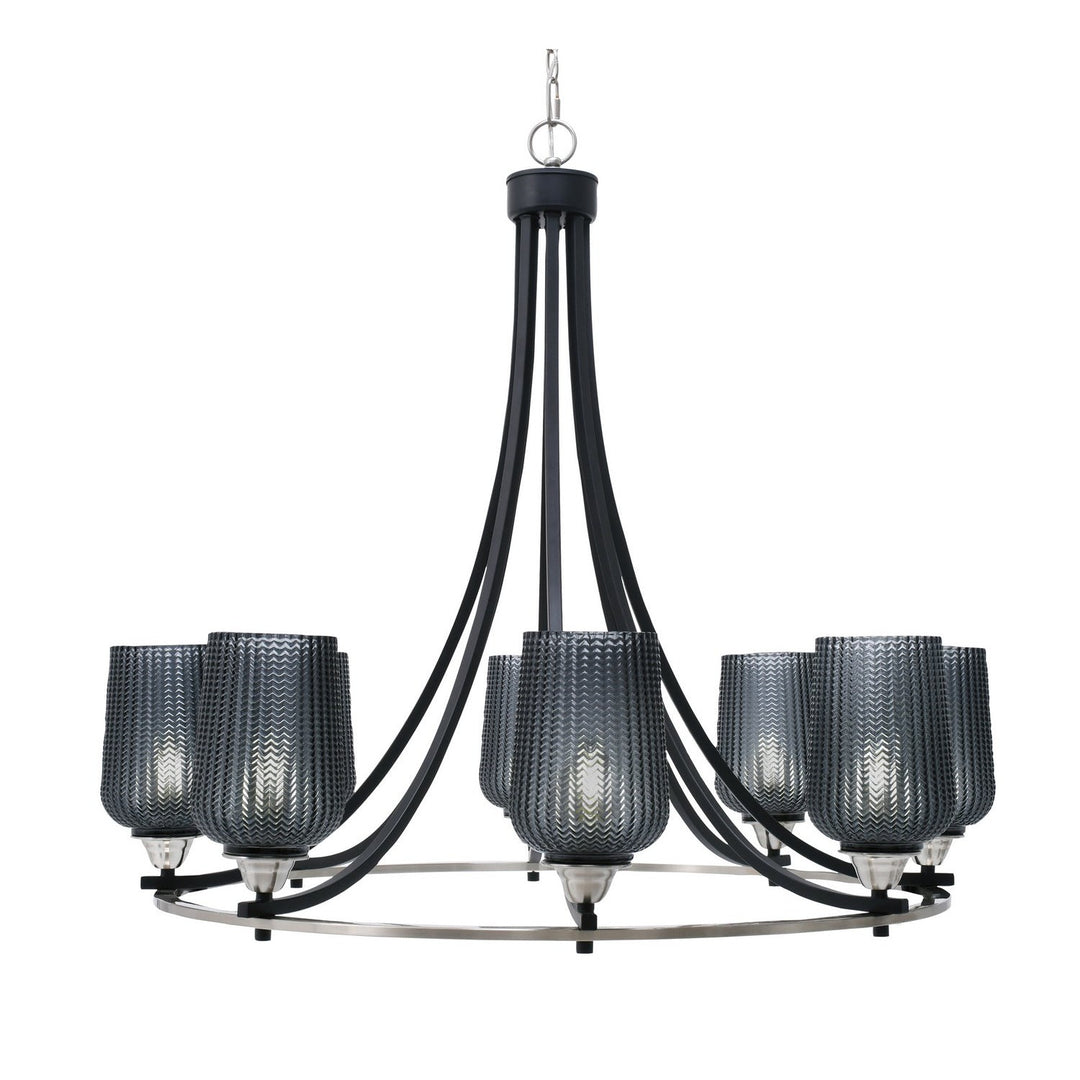 Toltec Paramount 3408-mbbn-4252 Chandelier Light - Matte Black & Brushed Nickel
