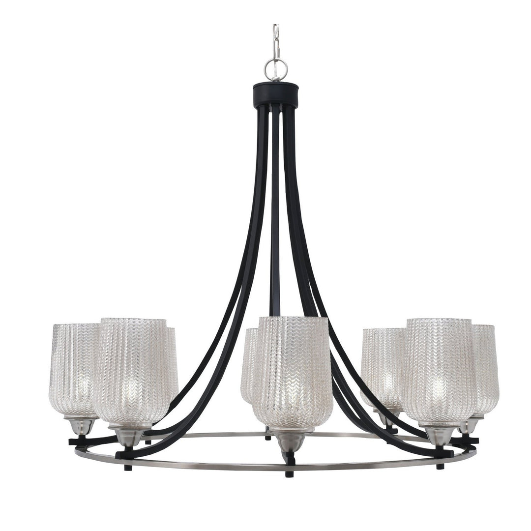 Toltec Paramount 3408-mbbn-4253 Chandelier Light - Matte Black & Brushed Nickel