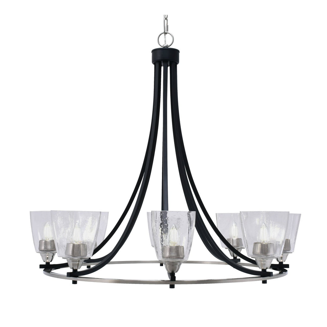 Toltec Paramount 3408-mbbn-461 Chandelier Light - Matte Black & Brushed Nickel