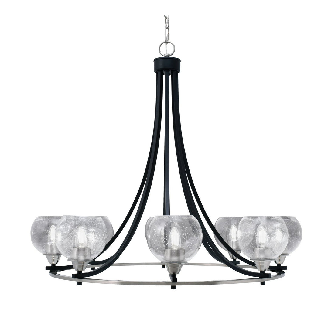 Toltec Paramount 3408-mbbn-4810 Chandelier Light - Matte Black & Brushed Nickel