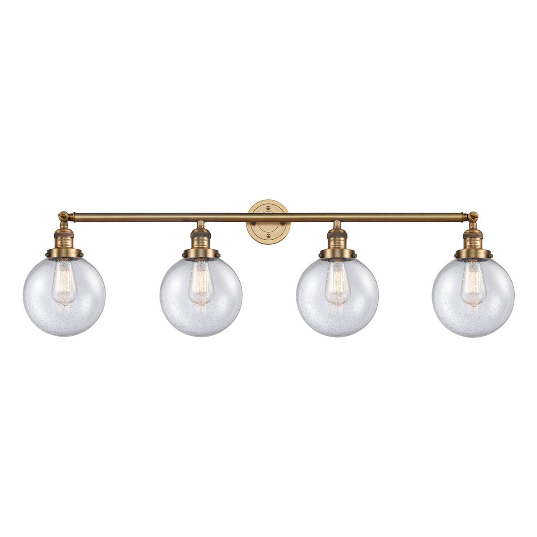 Innovations Franklin Restoration 215-BB-G204-8-LED Bath Vanity Light 44 in. wide - Brushed Brass