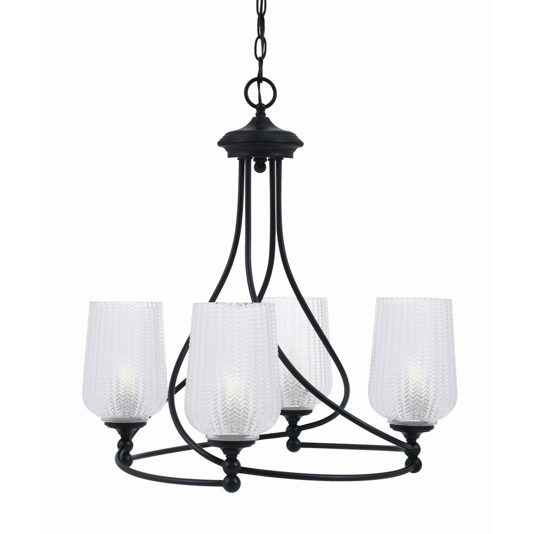 Toltec Capri 904-mb-4250 Chandelier Light - Matte Black