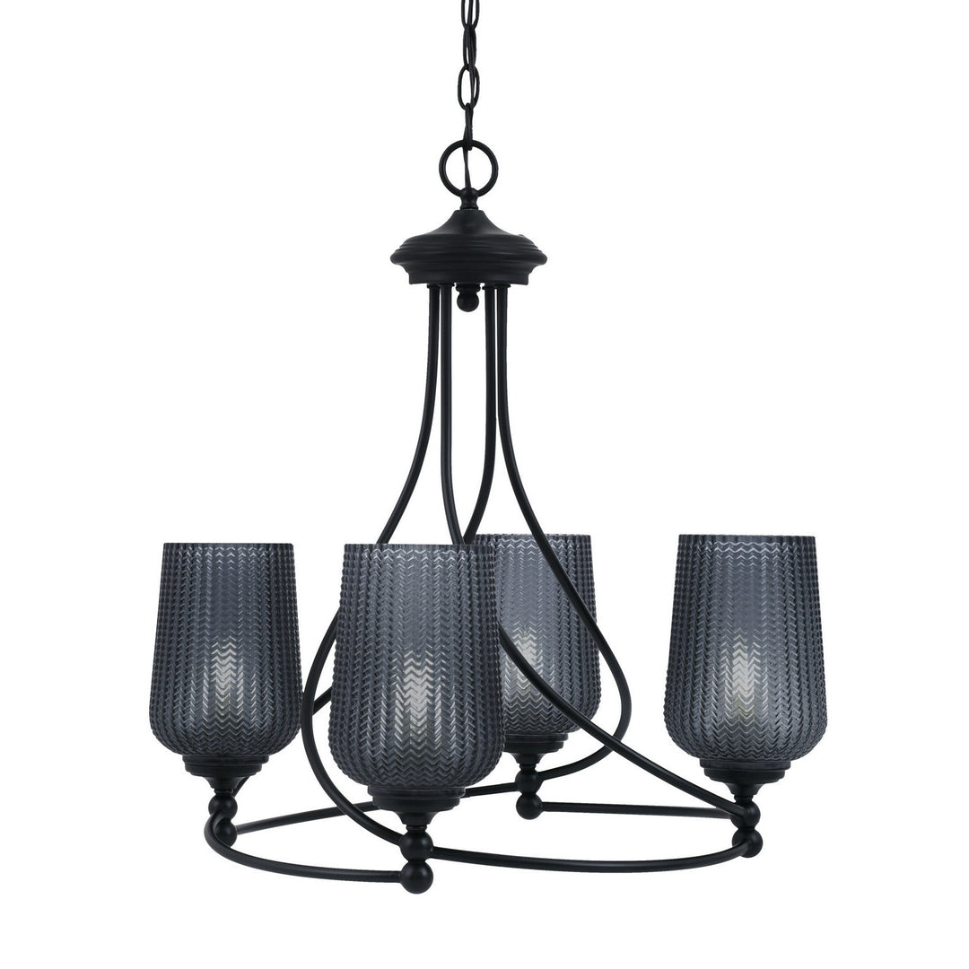 Toltec Capri 904-mb-4252 Chandelier Light - Matte Black