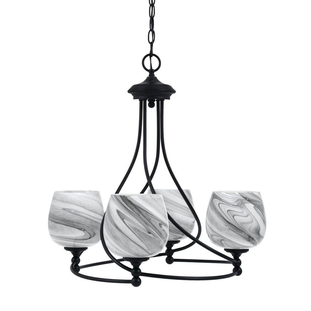 Toltec Capri 904-mb-4819 Chandelier Light - Matte Black