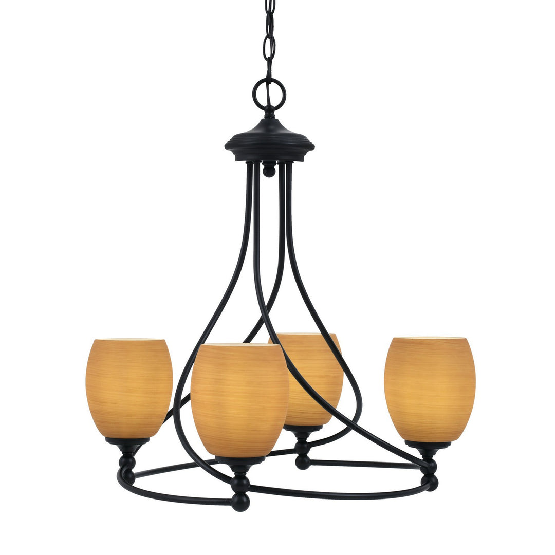 Toltec Capri 904-mb-625 Chandelier Light - Matte Black