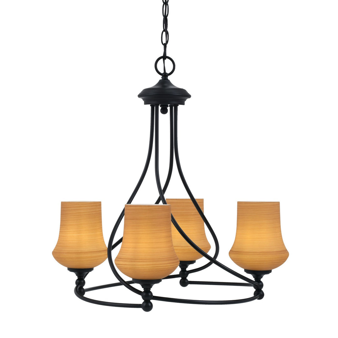 Toltec Capri 904-mb-680 Chandelier Light - Matte Black