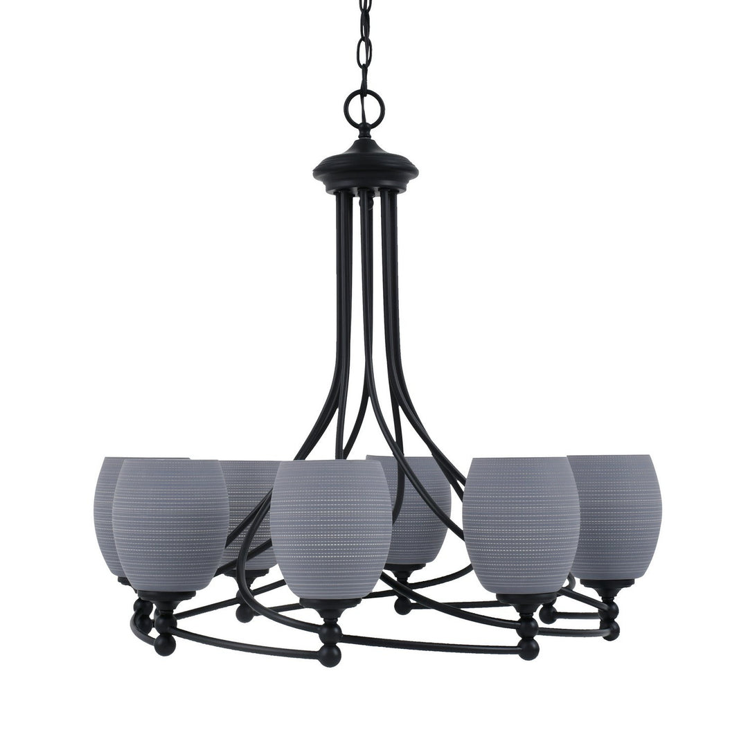 Toltec Capri 908-mb-4022 Chandelier Light - Matte Black