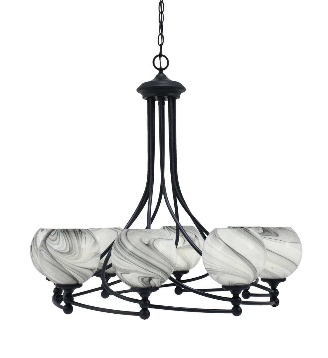 Toltec Capri 908-mb-4109 Chandelier Light - Matte Black