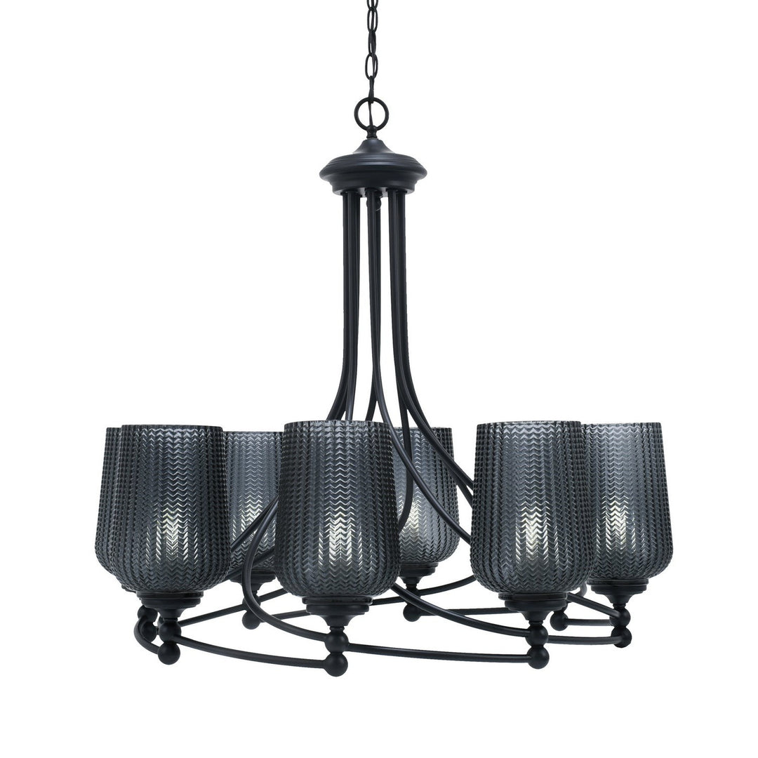 Toltec Capri 908-mb-4252 Chandelier Light - Matte Black