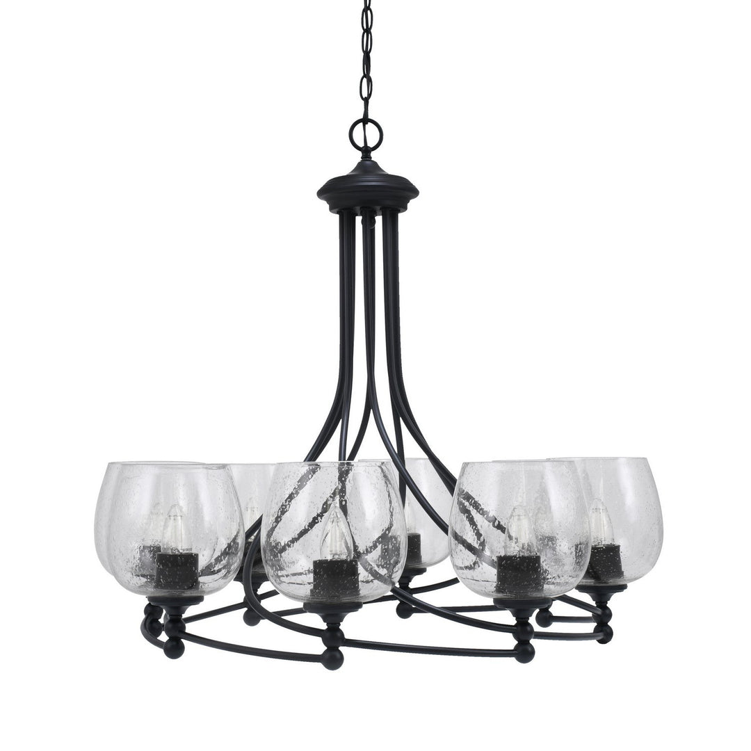 Toltec Capri 908-mb-4810 Chandelier Light - Matte Black