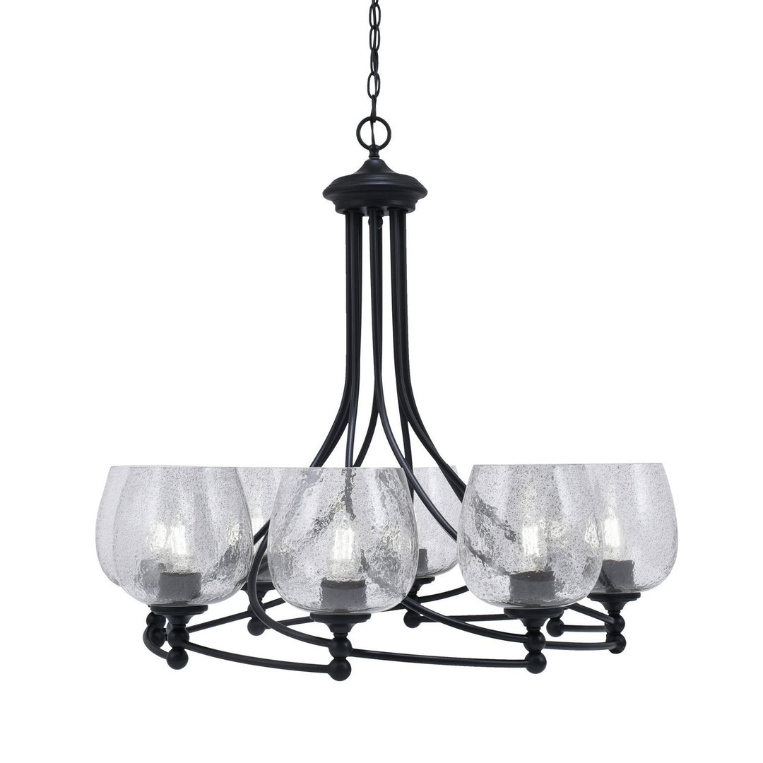 Toltec Capri 908-mb-4812 Chandelier Light - Matte Black