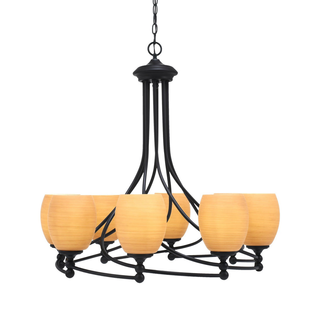 Toltec Capri 908-mb-625 Chandelier Light - Matte Black