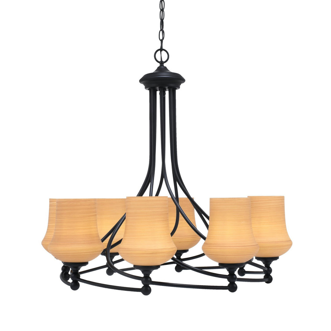 Toltec Capri 908-mb-680 Chandelier Light - Matte Black