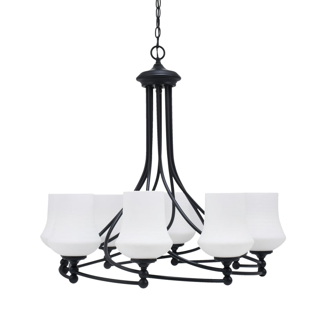 Toltec Capri 908-mb-681 Chandelier Light - Matte Black