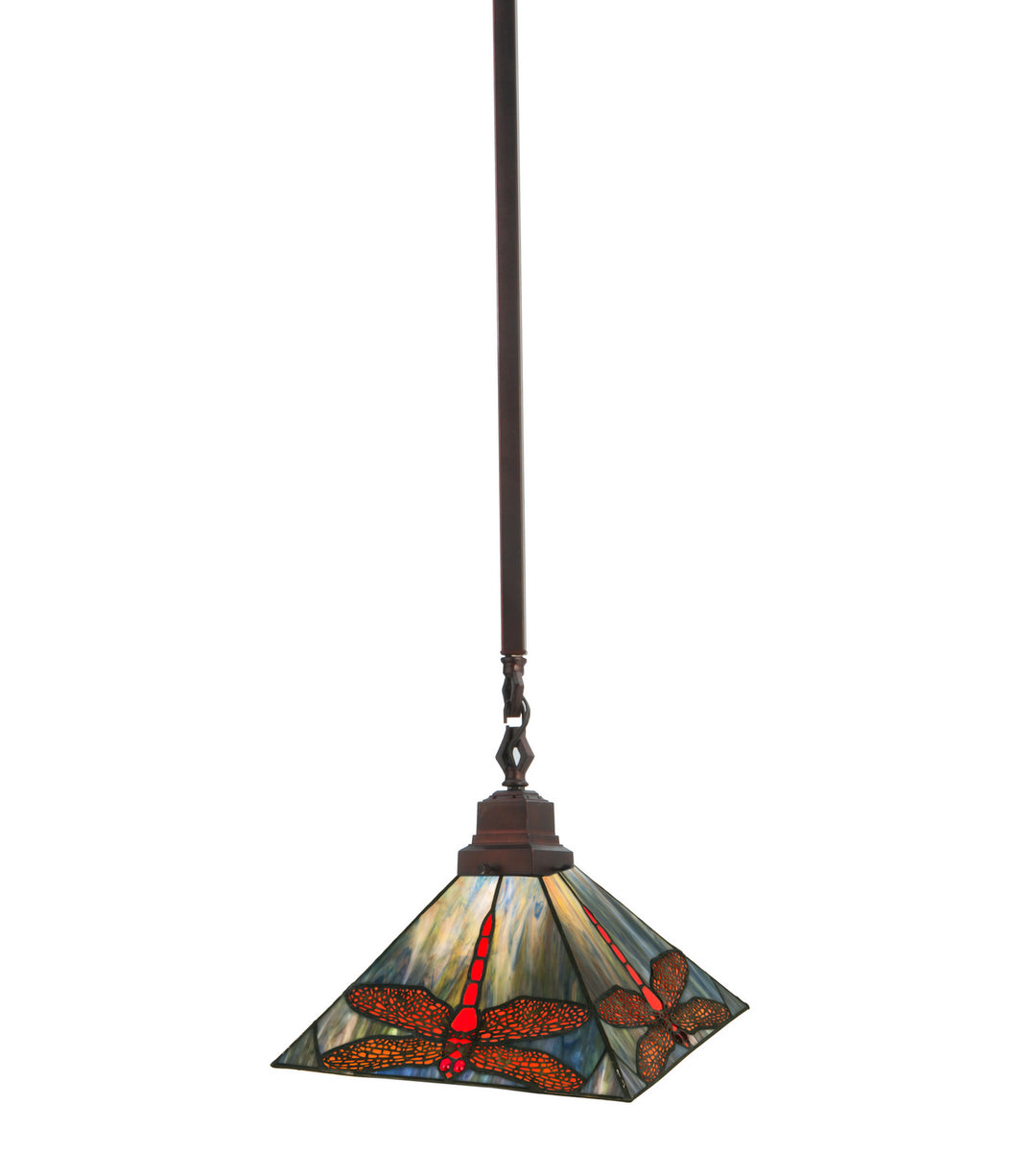 Meyda Tiffany Prairie Dragonfly 49113 Pendant Light - Mahogany Bronze