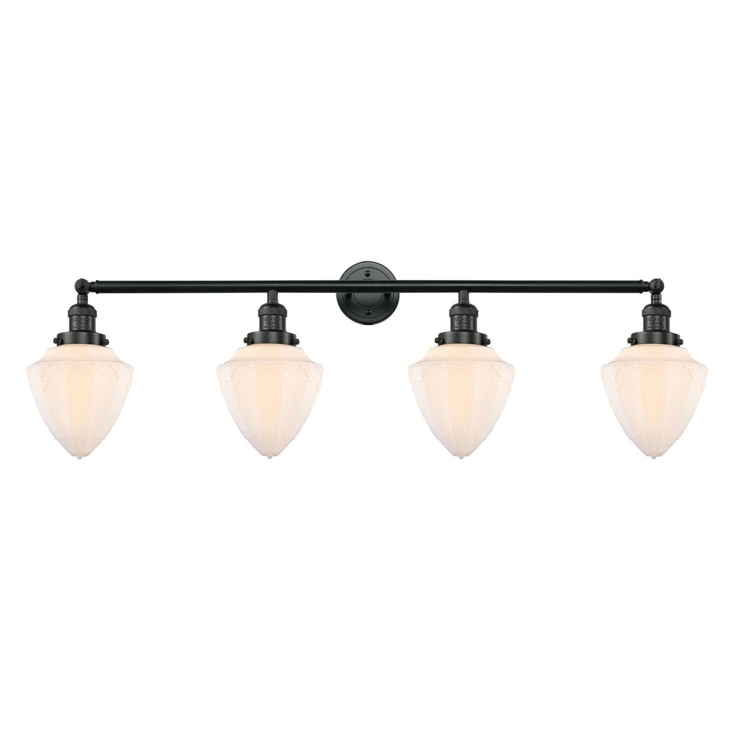 Innovations Franklin Restoration 215-BK-G661-7-LED Bath Vanity Light 46 in. wide - Matte Black