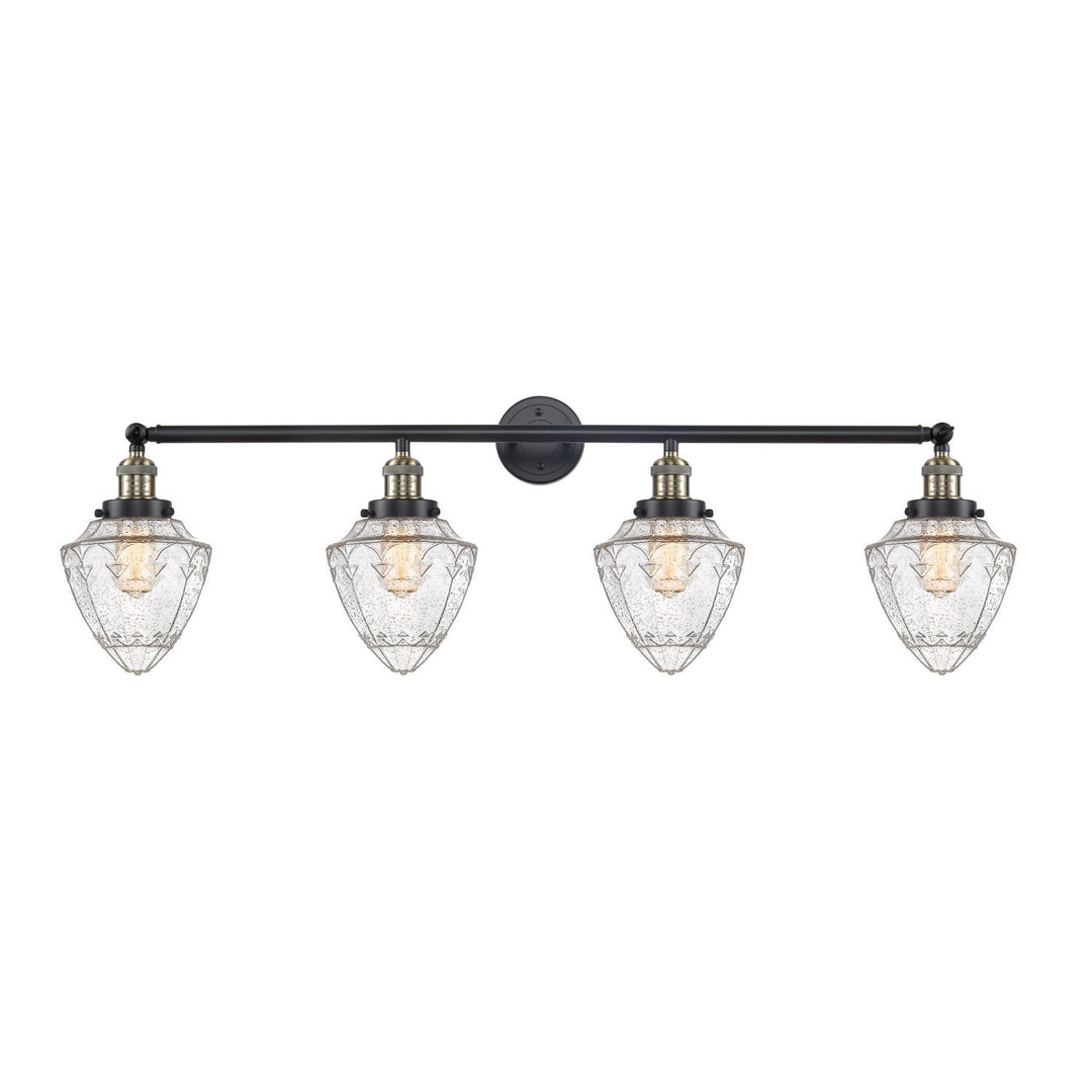 Innovations Franklin Restoration 215-BAB-G664-7-LED Bath Vanity Light 46 in. wide - Black Antique Brass