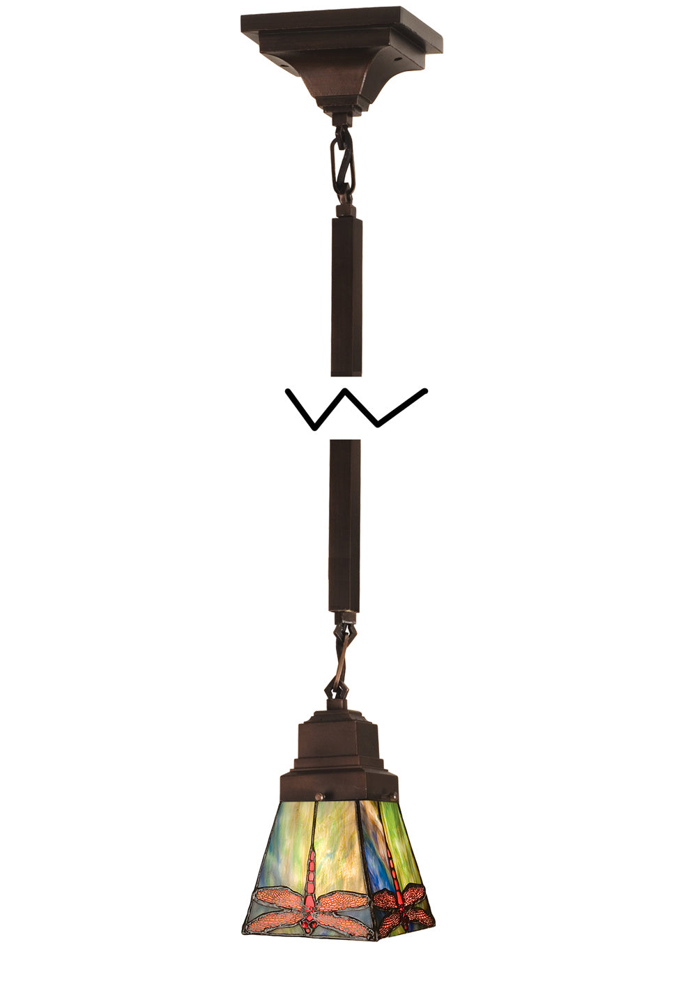 Meyda Tiffany Prairie Dragonfly 49102 Pendant Light - Mahogany Bronze