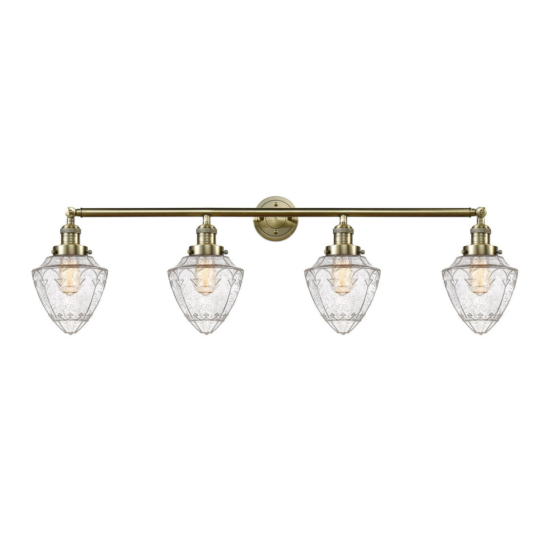 Innovations Franklin Restoration 215-AB-G664-7 Bath Vanity Light 46 in. wide - Antique Brass