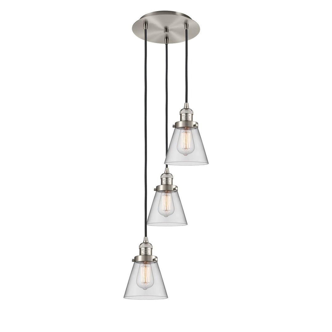 Innovations Franklin Restoration 113F-3P-SN-G62 Pendant Light - Brushed Satin Nickel