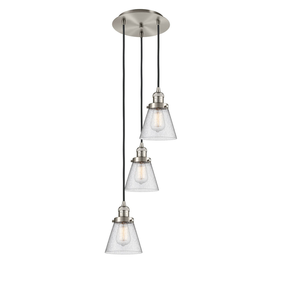 Innovations Franklin Restoration 113F-3P-SN-G64 Pendant Light - Brushed Satin Nickel