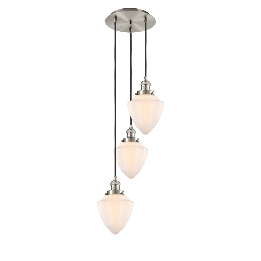 Innovations Franklin Restoration 113F-3P-SN-G661-7 Pendant Light - Brushed Satin Nickel