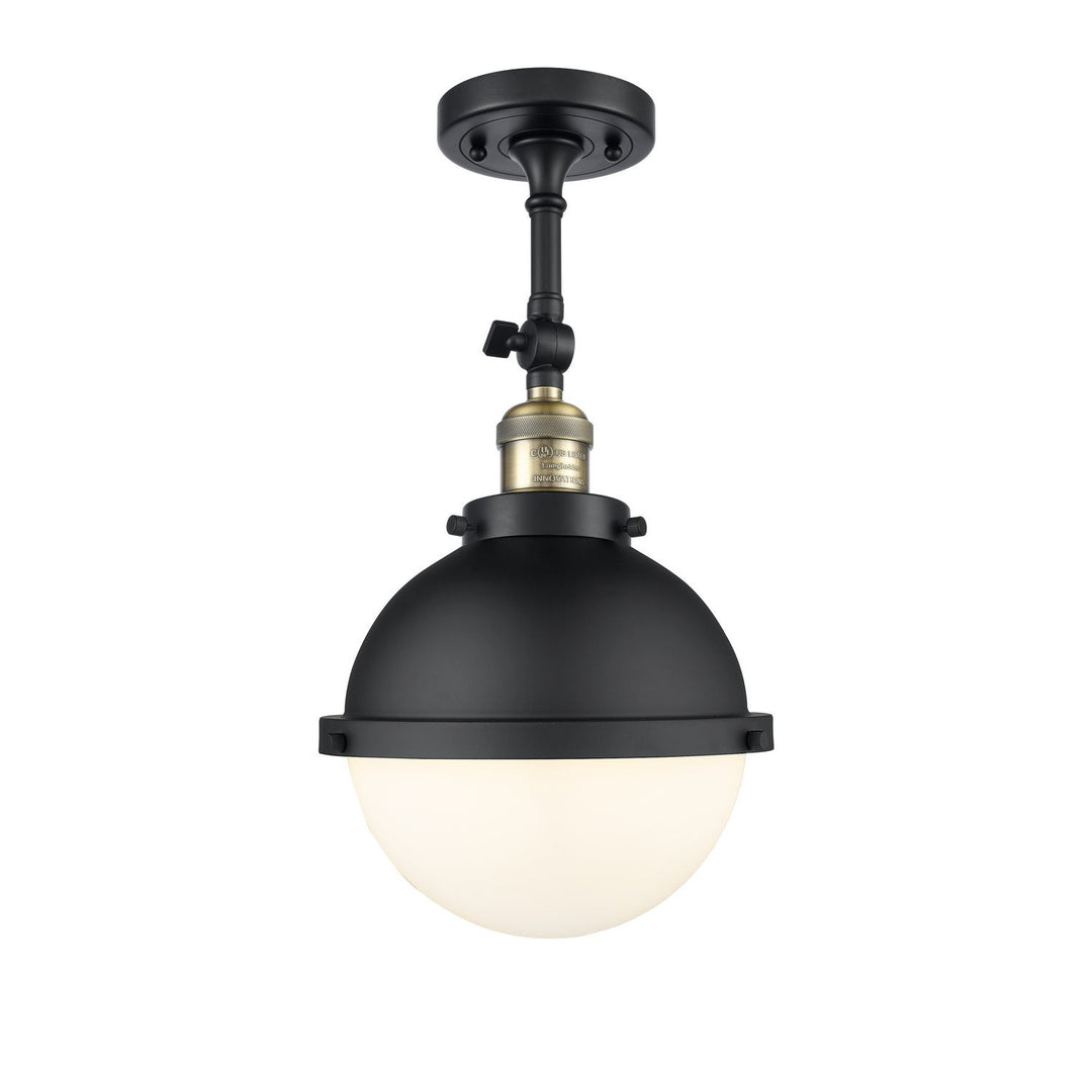 Innovations Franklin Restoration 201F-BAB-HFS-81-BK Pendant Light - Black Antique Brass