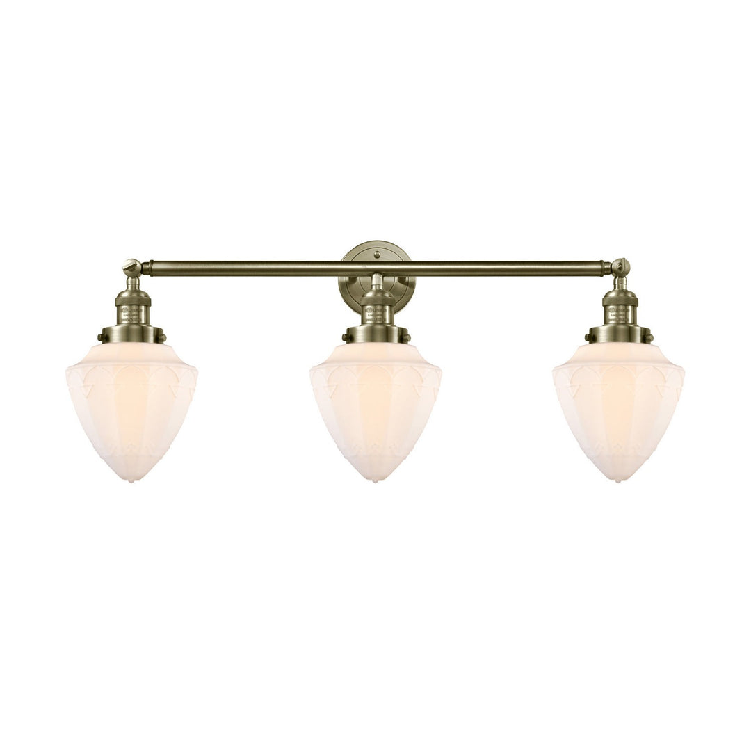 Innovations Franklin Restoration 205-AB-G661-7-LED Bath Vanity Light 34 in. wide - Antique Brass