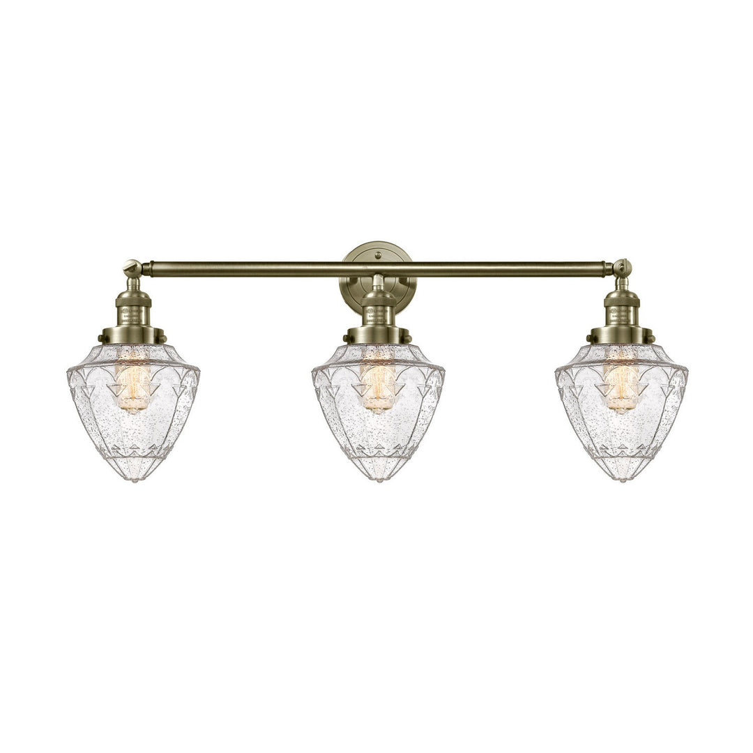 Innovations Franklin Restoration 205-AB-G664-7-LED Bath Vanity Light 34 in. wide - Antique Brass