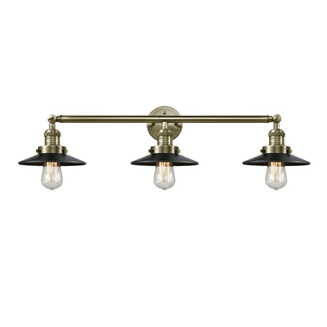 Innovations Franklin Restoration 205-AB-M6-LED Bath Vanity Light 32 in. wide - Antique Brass