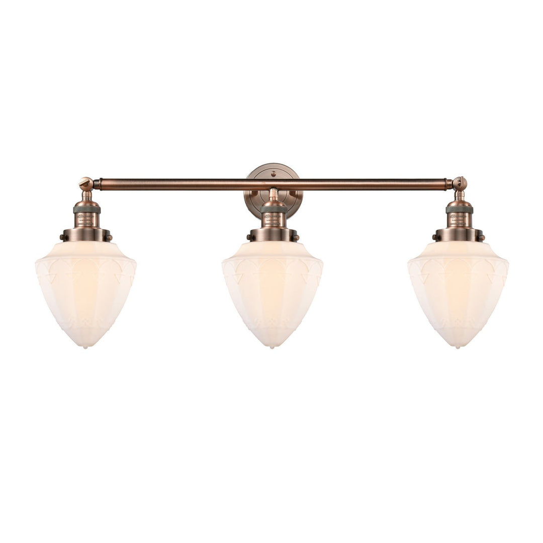 Innovations Franklin Restoration 205-AC-G661-7 Bath Vanity Light 34 in. wide - Antique Copper