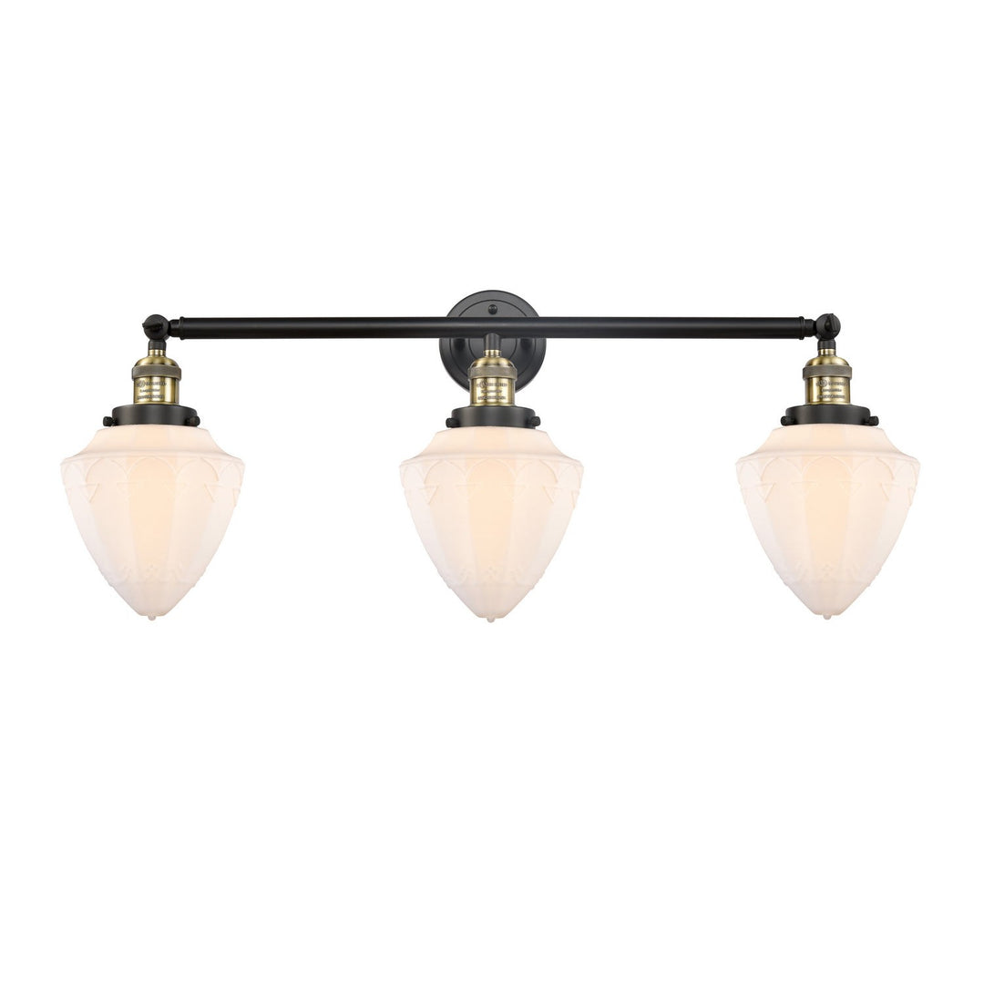 Innovations Franklin Restoration 205-BAB-G661-7 Bath Vanity Light 34 in. wide - Black Antique Brass