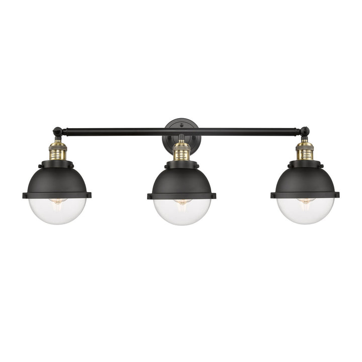 Innovations Franklin Restoration 205-BAB-HFS-62-BK-LED Bath Vanity Light 34 in. wide - Black Antique Brass