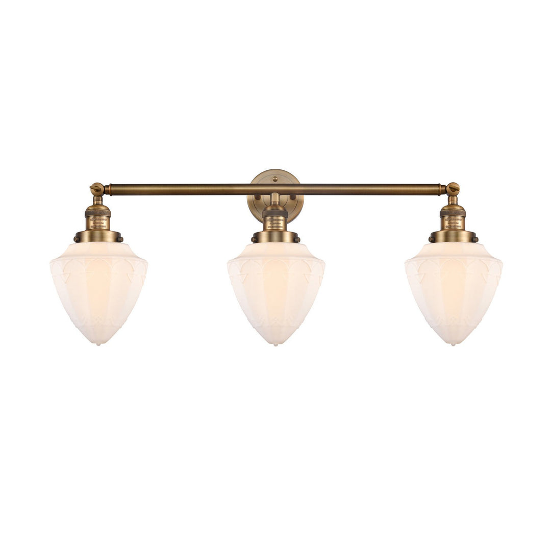 Innovations Franklin Restoration 205-BB-G661-7-LED Bath Vanity Light 34 in. wide - Brushed Brass