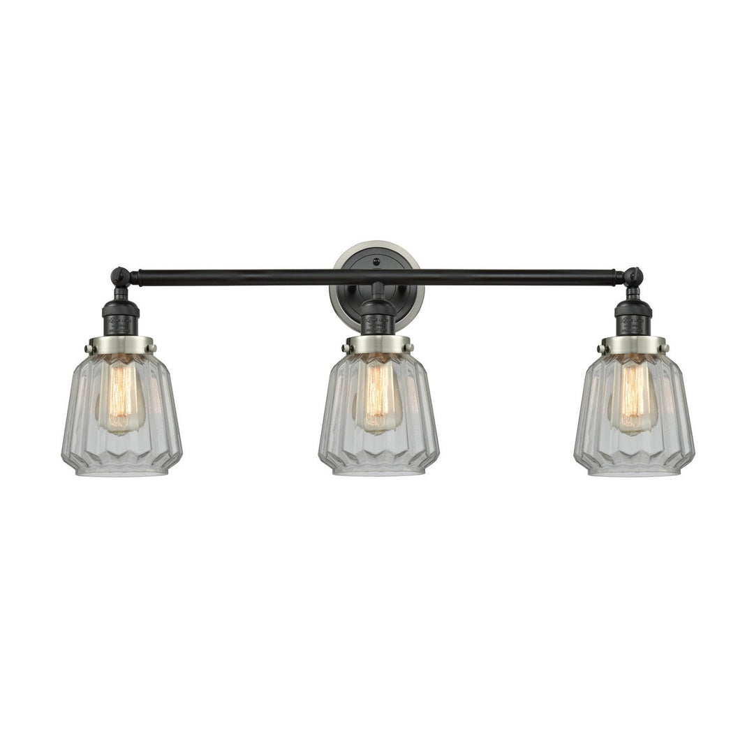 Innovations Franklin Restoration 205BK-BPSN-HRSN-G142 Bath Vanity Light 30 in. wide - Matte Black