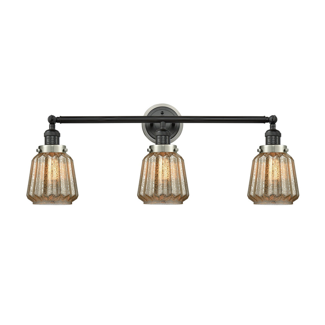 Innovations Franklin Restoration 205BK-BPSN-HRSN-G146 Bath Vanity Light 30 in. wide - Matte Black