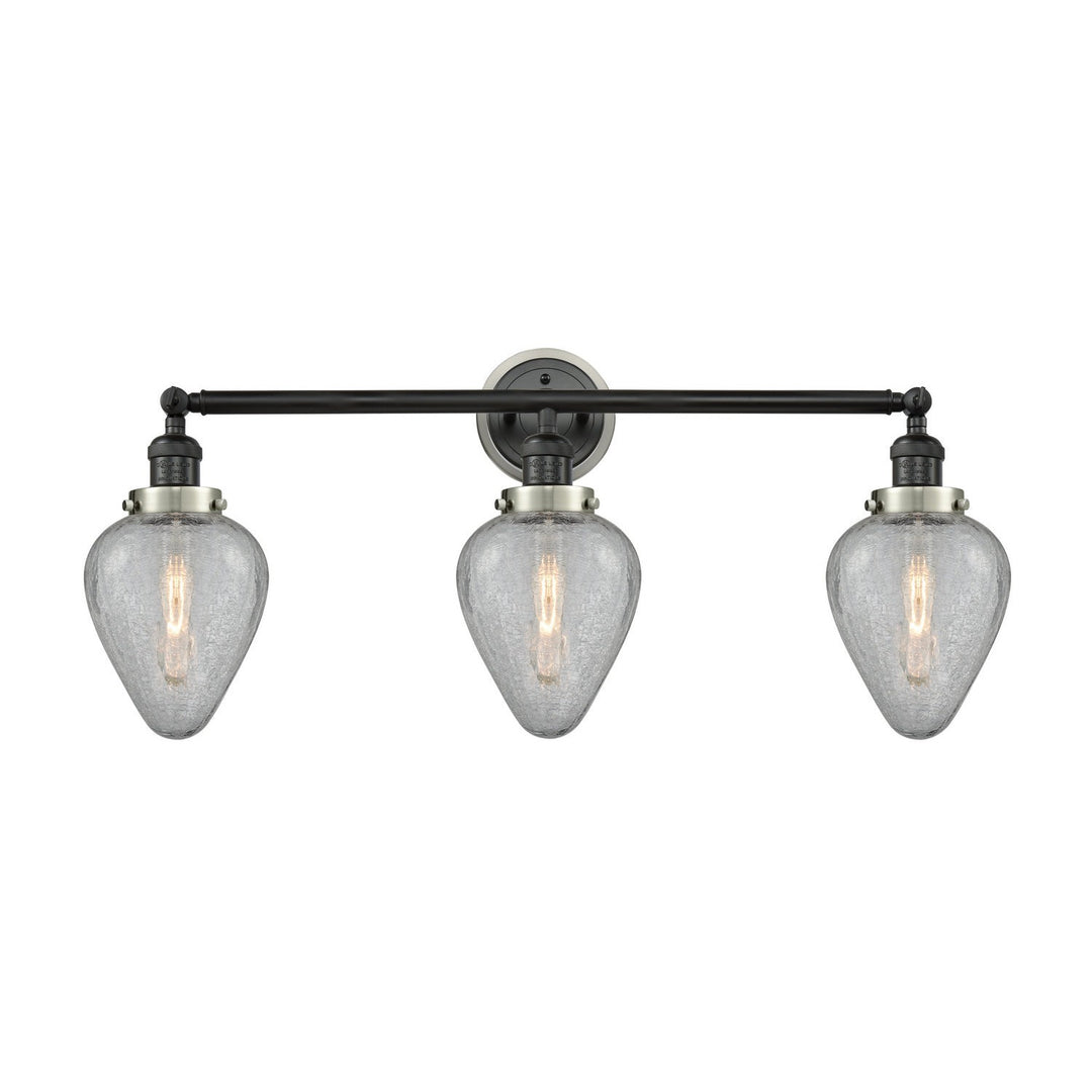 Innovations Franklin Restoration 205BK-BPSN-HRSN-G165 Bath Vanity Light 32 in. wide - Matte Black