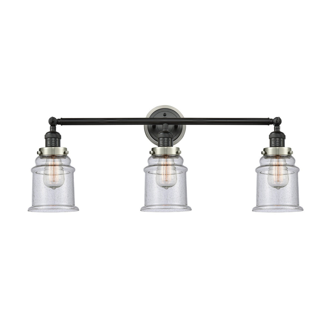 Innovations Franklin Restoration 205BK-BPSN-HRSN-G184 Bath Vanity Light 30 in. wide - Matte Black