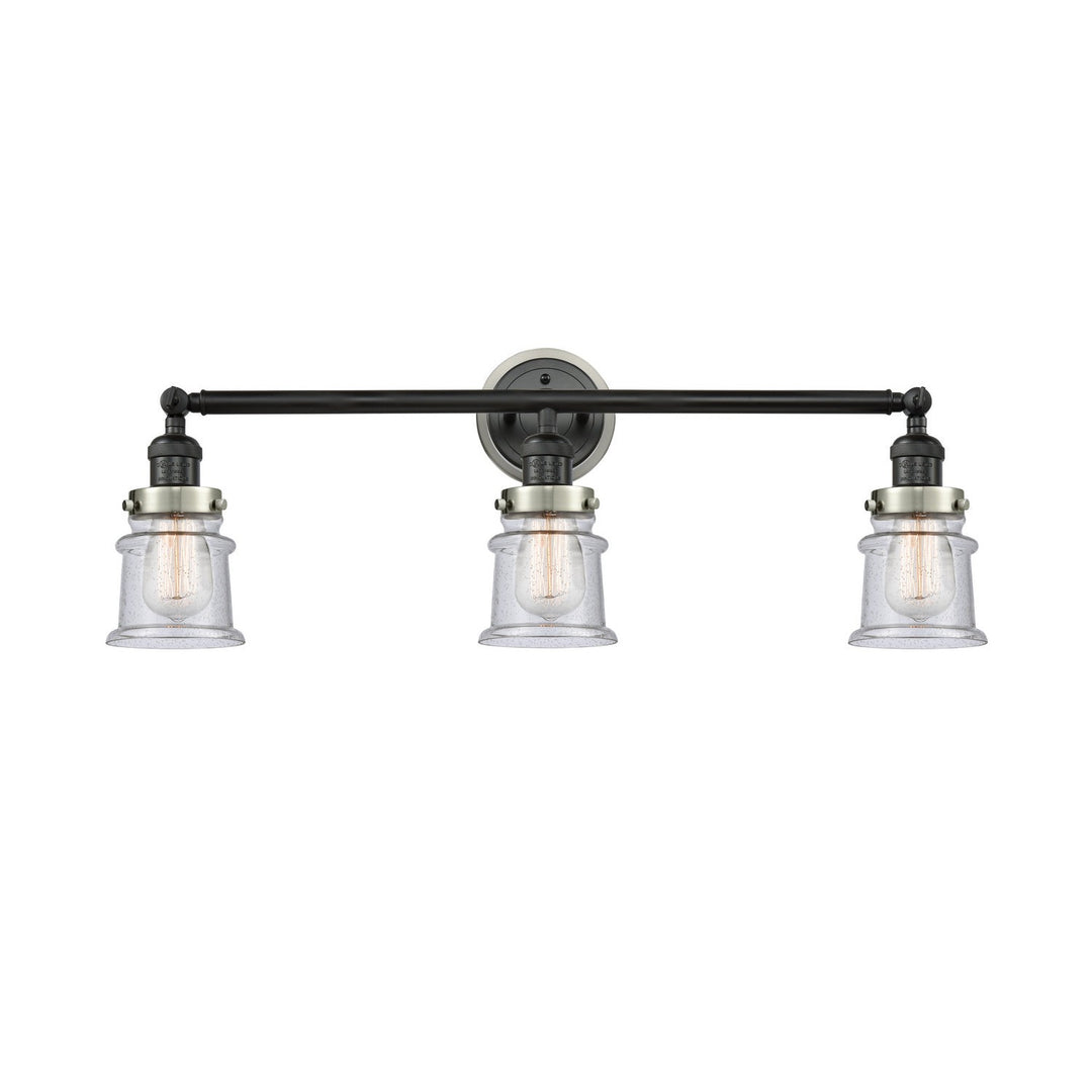 Innovations Franklin Restoration 205BK-BPSN-HRSN-G184S Bath Vanity Light 30 in. wide - Matte Black