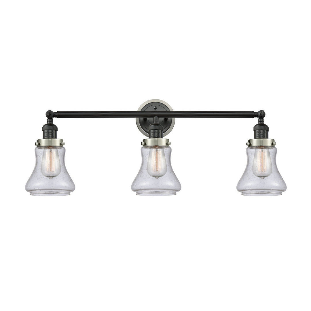 Innovations Franklin Restoration 205BK-BPSN-HRSN-G194 Bath Vanity Light 30 in. wide - Matte Black