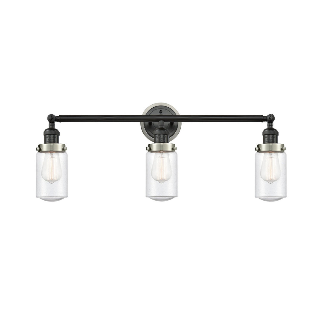 Innovations Franklin Restoration 205BK-BPSN-HRSN-G314 Bath Vanity Light 31 in. wide - Matte Black