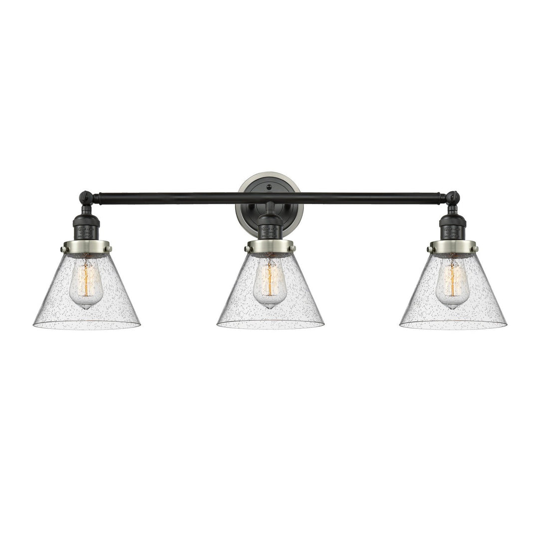 Innovations Franklin Restoration 205BK-BPSN-HRSN-G44 Bath Vanity Light 32 in. wide - Matte Black