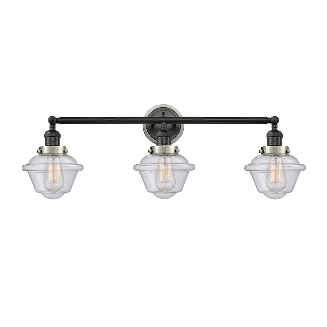 Innovations Franklin Restoration 205BK-BPSN-HRSN-G534 Bath Vanity Light 34 in. wide - Matte Black