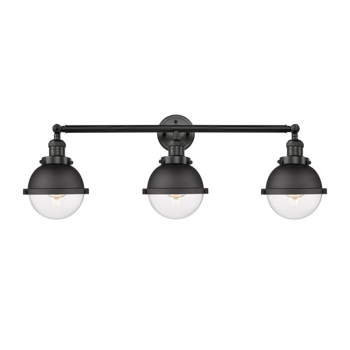Innovations Franklin Restoration 205-BK-HFS-62-BK-LED Bath Vanity Light 34 in. wide - Matte Black