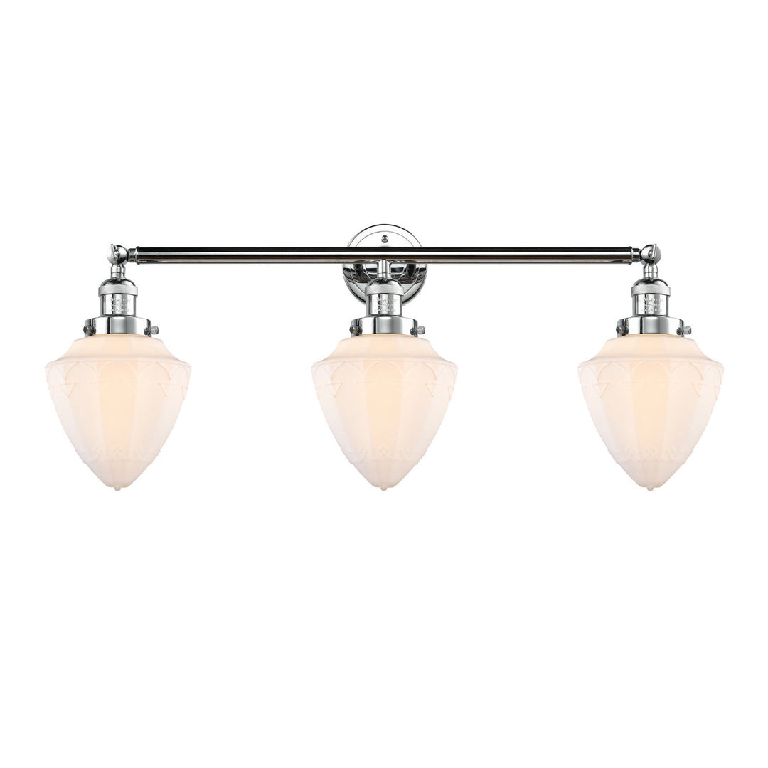 Innovations Franklin Restoration 205-PC-G661-7-LED Bath Vanity Light 34 in. wide - Polished Chrome