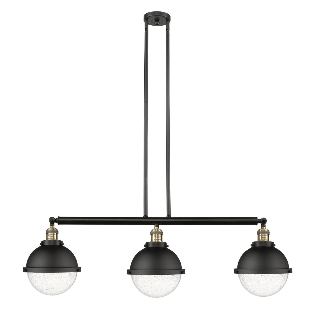 Innovations Franklin Restoration 213-BAB-HFS-84-BK-LED Pendant Light - Black Antique Brass